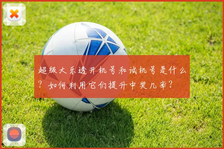 超级大乐透开机号和试机号是什么？如何利用它们提升中奖几率？